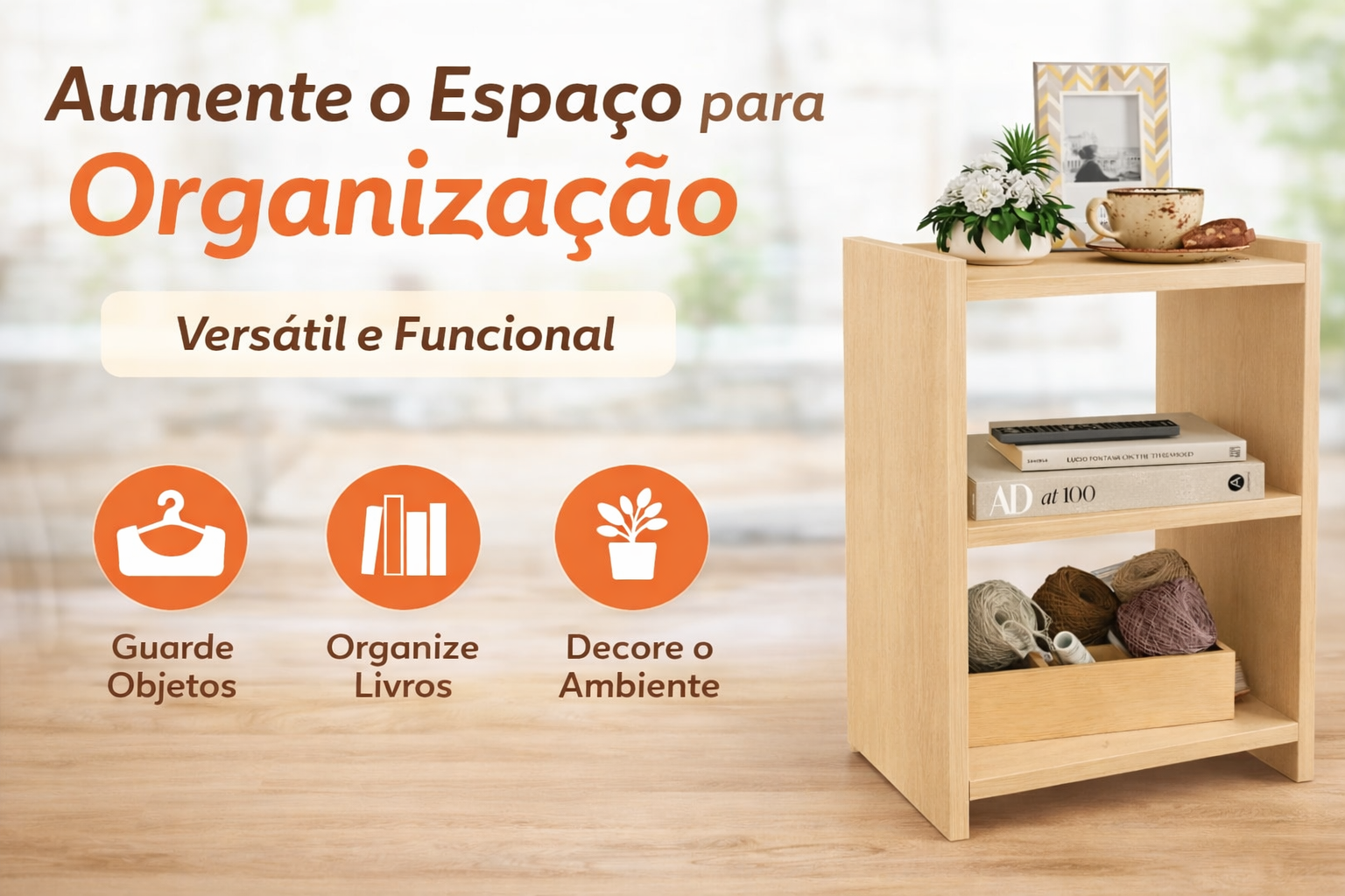 Nicho Multiuso Madeira Natural